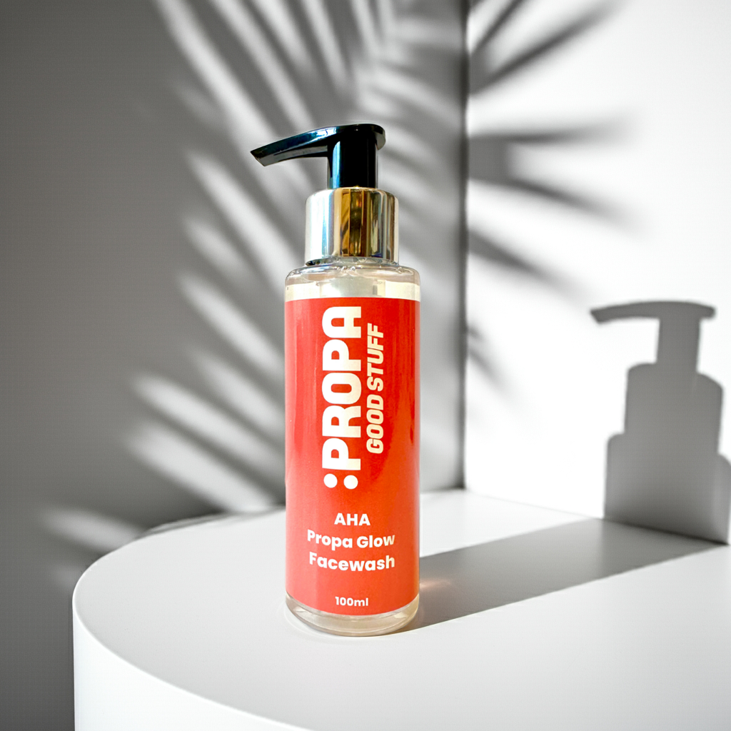 Natural AHA Facewash with an aloe Vera base, scented with light & fresh bergamot - Propa Good Stuff