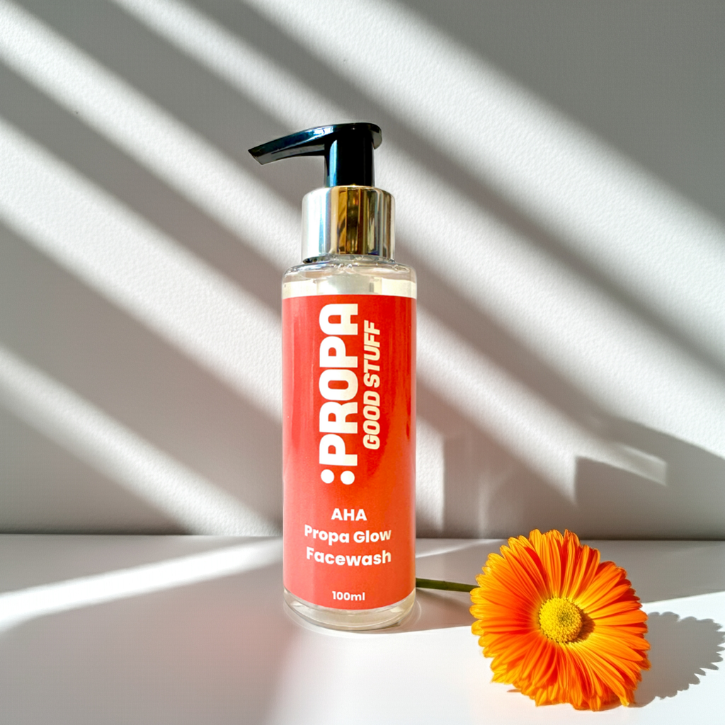 Natural AHA Facewash with an aloe Vera base, scented with light & fresh bergamot - Propa Good Stuff