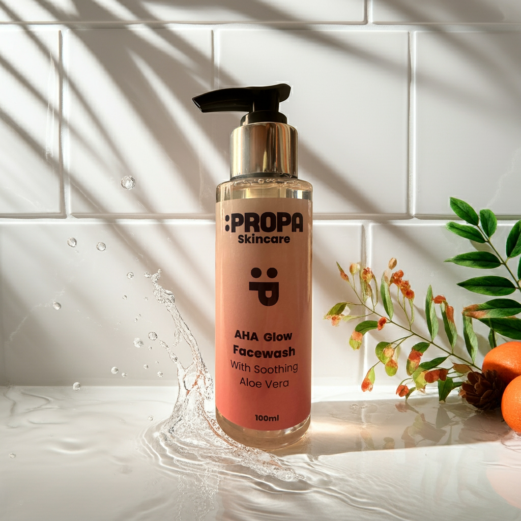 AHA Glow Aloe Vera Facewash, freshly scented with Bergamot essential oil - Propa Skincare