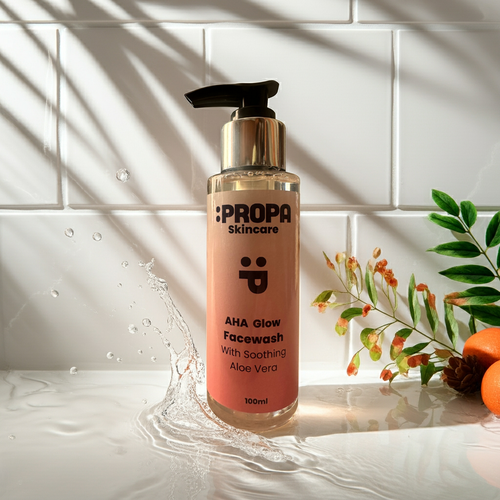 AHA Glow Aloe Vera Facewash, freshly scented with Bergamot essential oil - Propa Skincare