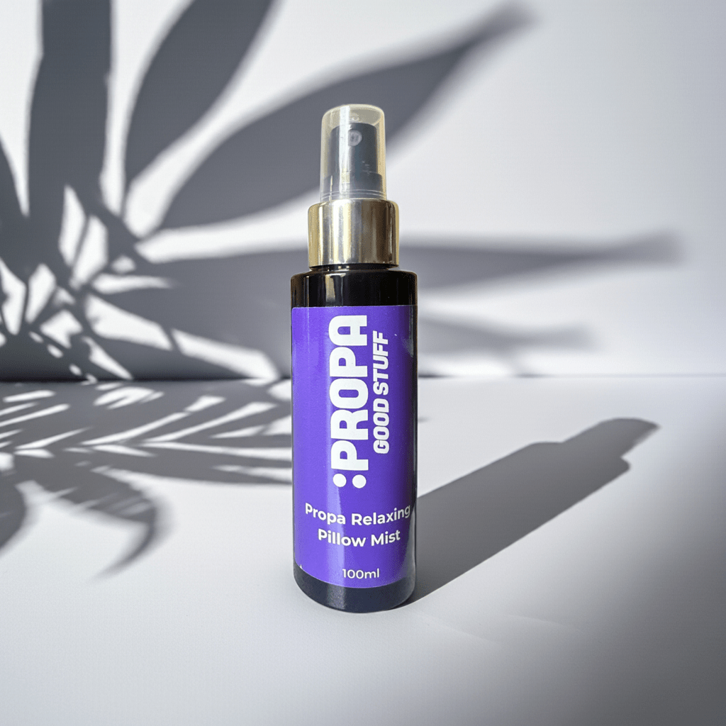 Relaxing Pillow Mist, scented with Lavender, Chamomile, Bergamot and Mandarin - Propa Good Stuff