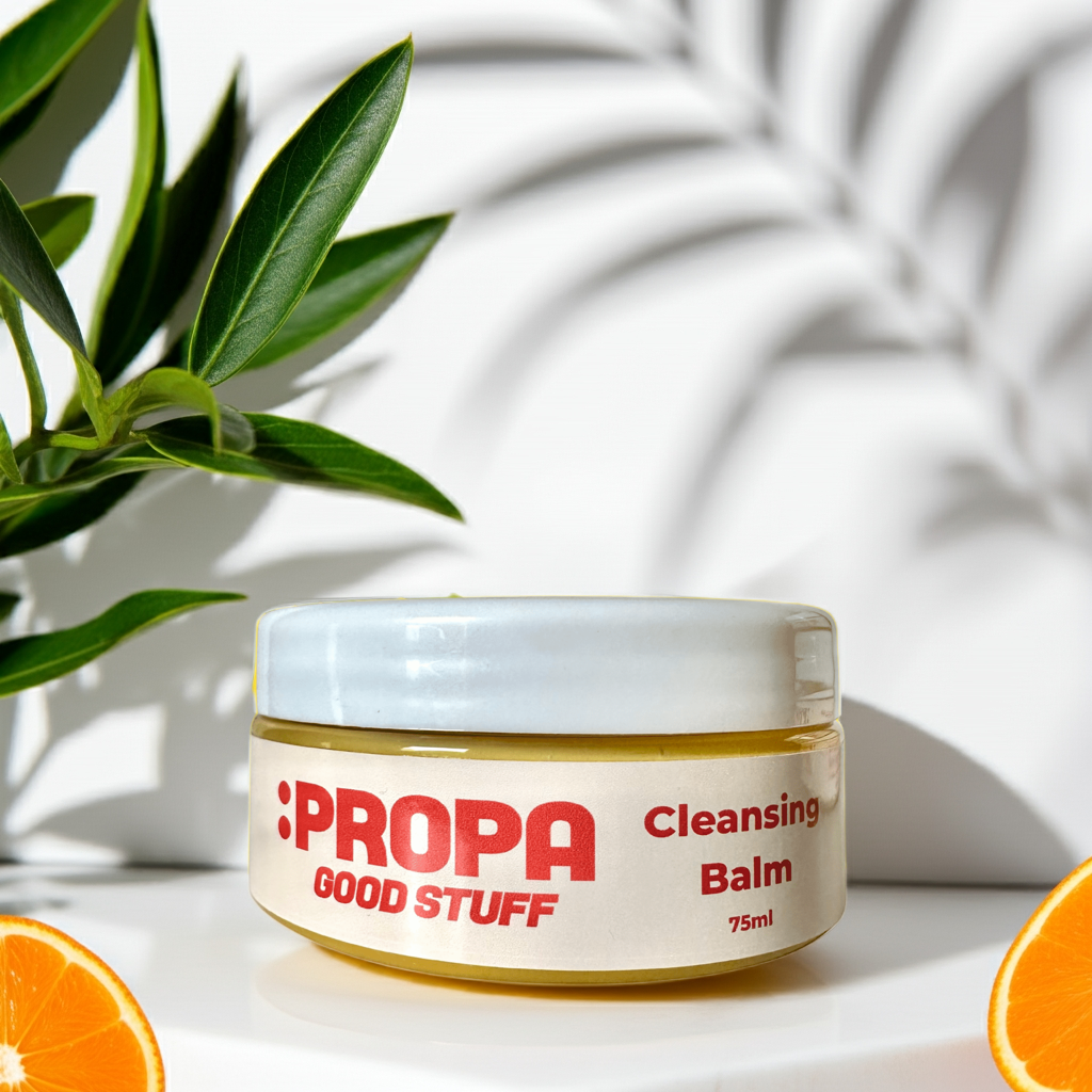 Propa Good Stuff - meltaway double cleansing balm with a luxurious blend of oils, scented with sweet orange, lavender & frankincense