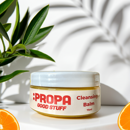 Propa Good Stuff - meltaway double cleansing balm with a luxurious blend of oils, scented with sweet orange, lavender & frankincense