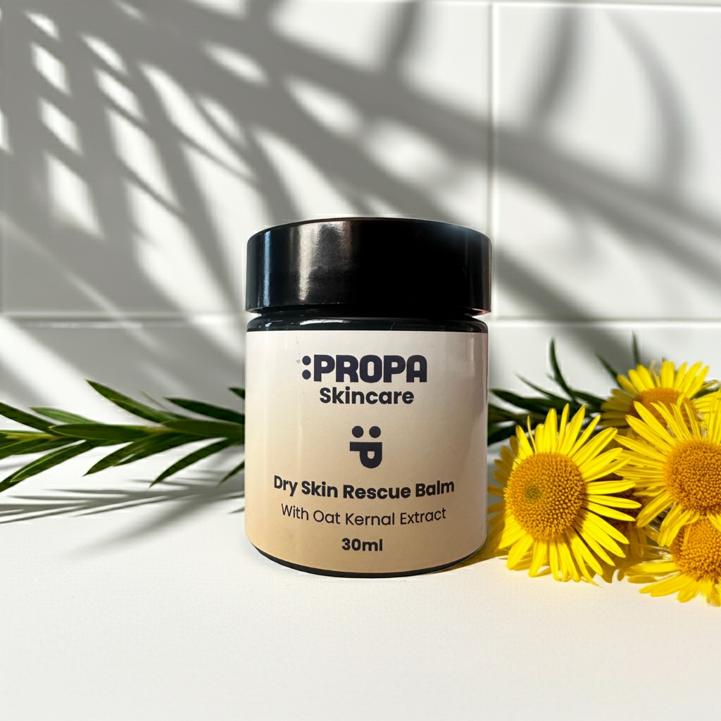 Dry Skin Rescue Balm with oat kernal extract and blue tansy essential oil  Propa Skincare